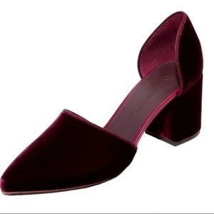 Jenni Kayne red velvet pumps (Size 40.5 EU / 10 US)